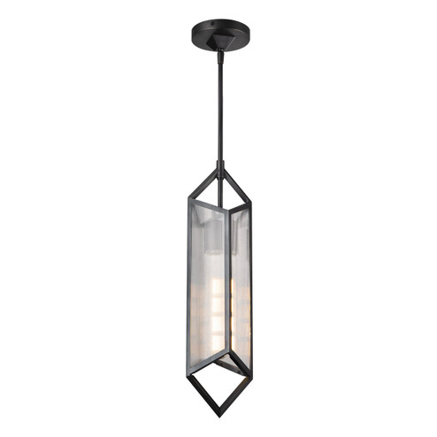 Cairo One Light Pendant in Ribbed Glass/Urban Bronze (452|PD332119UBCR)