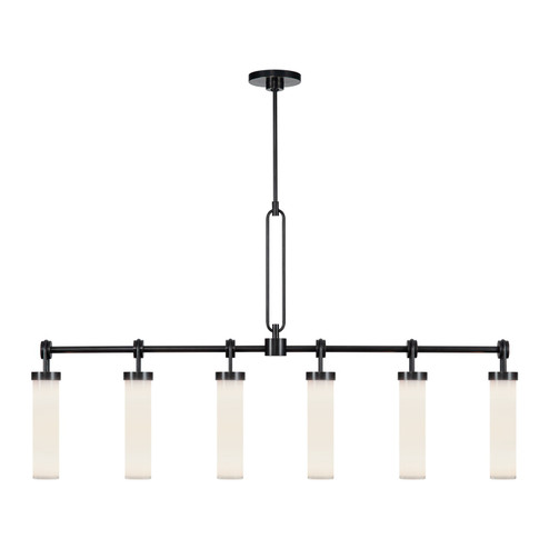 Wynwood Six Light Linear Pendant in Urban Bronze/Glossy Opal (452|LP355652UBGO)