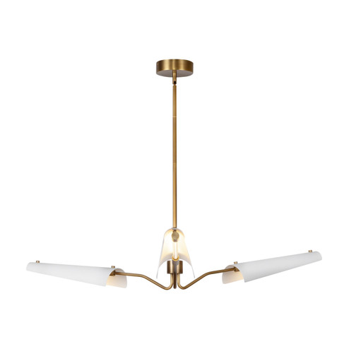 Osorio LED Chandelier in Matte White/Vintage Brass (452|CH347346MWVB)