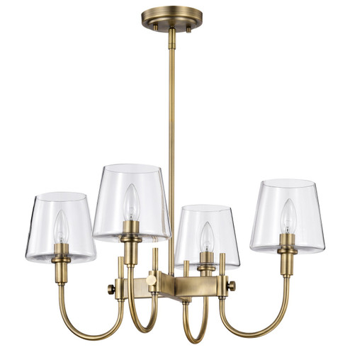 Brookside Four Light Chandelier in Vintage Brass (72|60-7885)