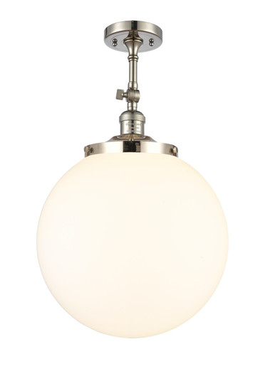 Franklin Restoration One Light Semi-Flush Mount in Polished Nickel (405|201F-PN-G201-14)