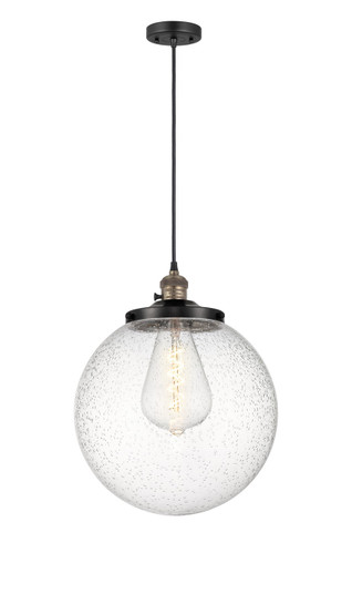 Franklin Restoration One Light Mini Pendant in Black Antique Brass (405|201CSW-BAB-G204-14)