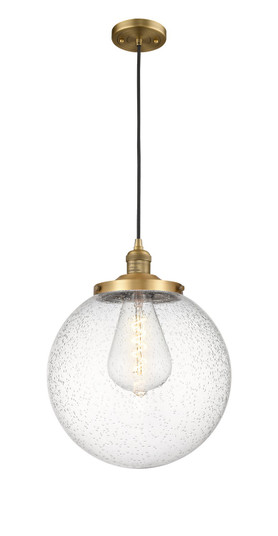 Franklin Restoration One Light Mini Pendant in Brushed Brass (405|201C-BB-G204-14)