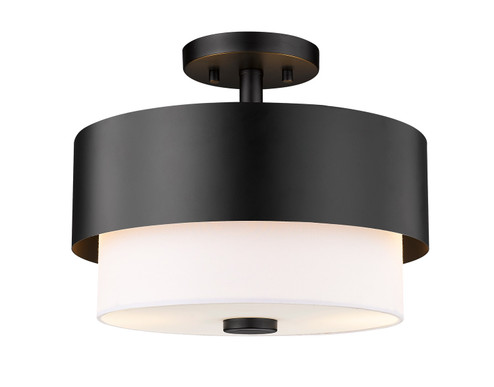 Counterpoint Two Light Semi Flush Mount in Matte Black (224|495SF13-MB)