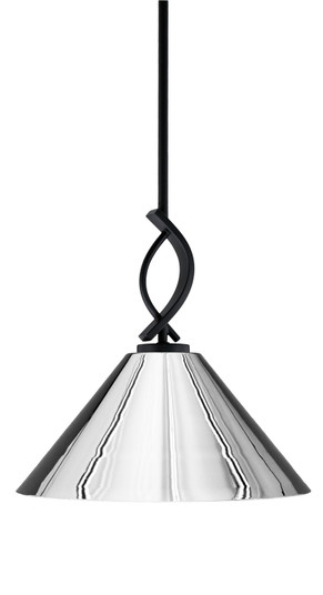 Cavella One Light Mini Pendant in Matte Black (200|3901-MB-420-CH)