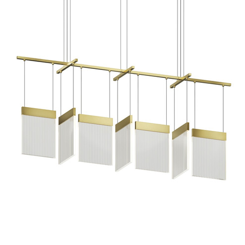 V Panels LED Pendant in Brass (69|3096.14)