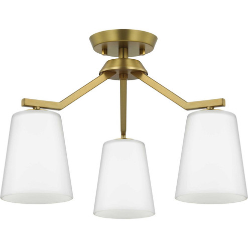 Vertex Three Light Chandelier Conv in Brushed Gold (54|P400342-191)