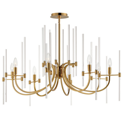 Divine Eight Light Chandelier in Heritage (16|38408CLHR)