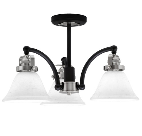 Easton Three Light Semi-Flush Mount in Matte Black & Brushed Nickel (200|1947-MBBN-311)