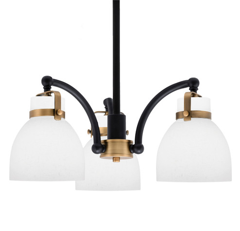 Easton Three Light Chandelier in Matte Black & Brass (200|1943-MBBR-4111)