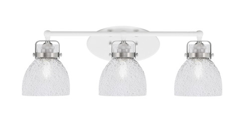 Easton Three Light Bath Bar in White & Brushed Nickel (200|1933-WHBN-4119)