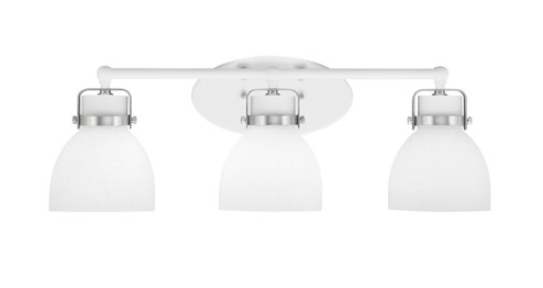 Easton Three Light Bath Bar in White & Brushed Nickel (200|1933-WHBN-4111)