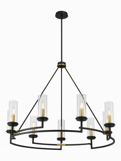 Hillstone Nine Light Chandelier in Sand Coal & Soft Brass (7|3209-781)