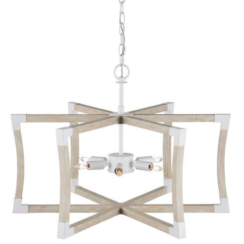 Bastian Six Light Lantern in Sugar White/Sandstone (142|9000-1111)