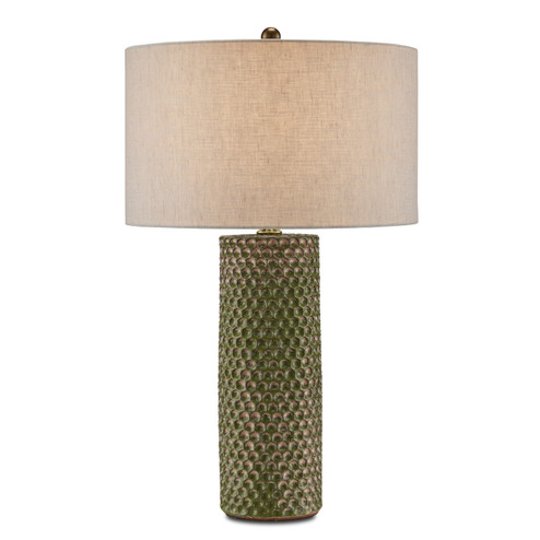 Polka Dot One Light Table Lamp in Reactive Green/Polished Brass (142|6000-0820)