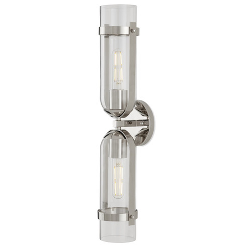 Bonardi Two Light Wall Sconce in Polished Nickel/Clear (142|5800-0029)