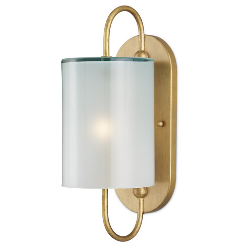 Glacier One Light Wall Sconce in Brass/Frosted White (142|5800-0024)