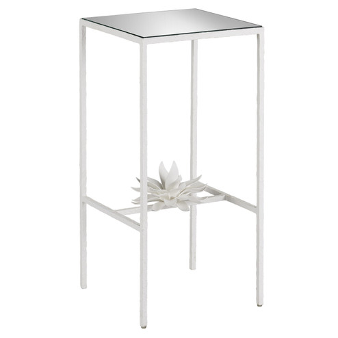 Marjorie Skouras Accent Table in Yeso Blanco/Mirror (142|4000-0166)