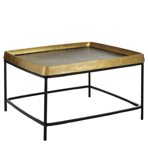 Tanay Cocktail Table in Antique Brass/Graphite/Black (142|4000-0151)