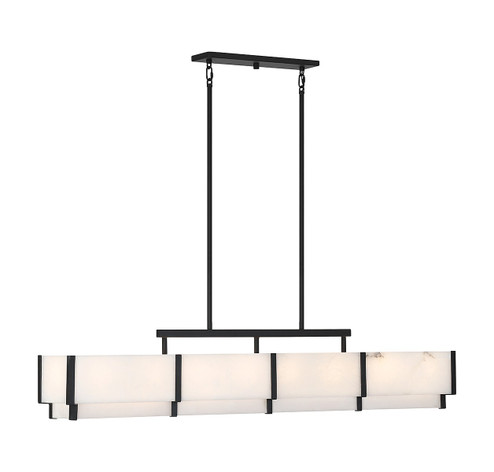 Orleans Eight Light Linear Chandelier in Black Cashmere (51|1-2332-8-50)