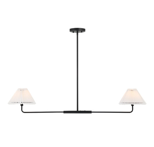 Two Light Linear Chandelier in Matte Black (446|M100122MBK)