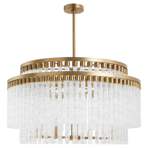 Nobel 12 Light Chandelier in Aged Brass (208|11628)