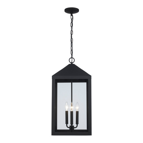 Tempest Three Light Outdoor Hanging Lantern in Black (110|51538 BK)