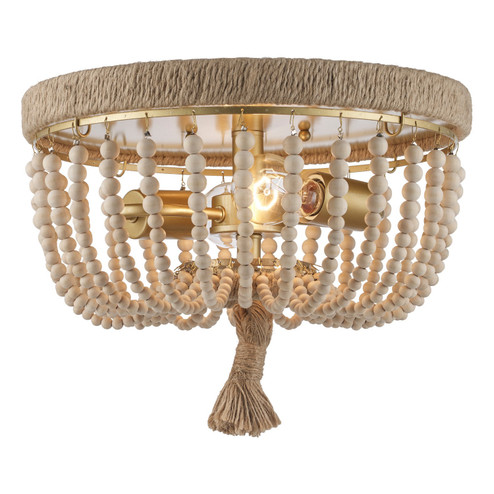 Taylan Two Light Flush Mount in Antique Gold (110|11605 AG)