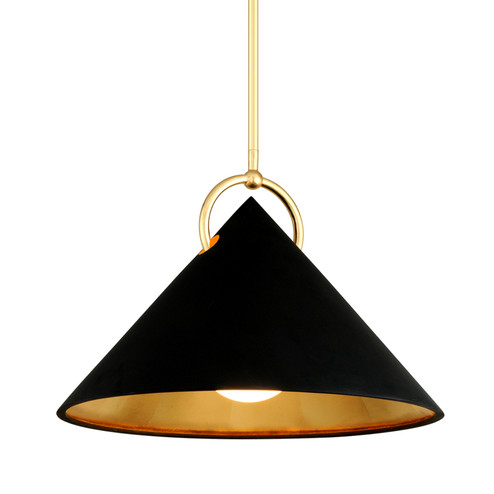 Charm One Light Pendant in Gold Leaf (68|289-41-GL/SBK)