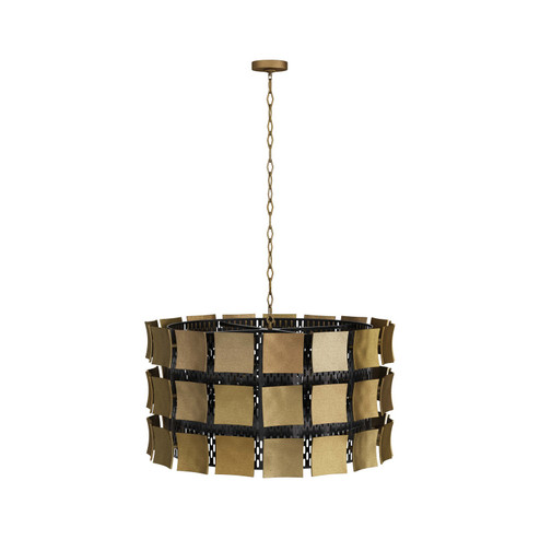 Wells Six Light Chandelier in Antique Brass (314|DMI01)