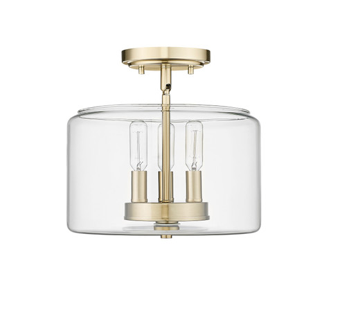 Asheville Three Light Semi-Flush Mount in Modern Gold (59|46923-MG)