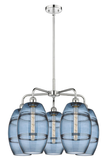 Downtown Urban Five Light Chandelier in Polished Chrome (405|516-5CR-PC-G557-8BL)