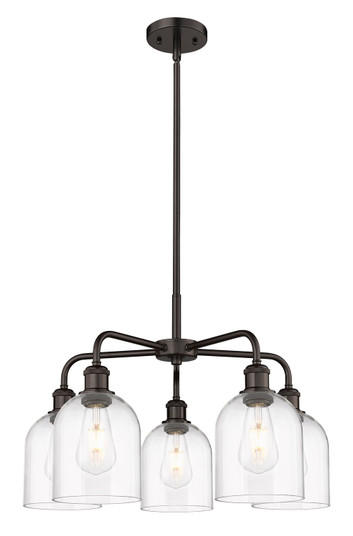 Downtown Urban Five Light Chandelier in Oil Rubbed Bronze (405|516-5CR-OB-G558-6CL)