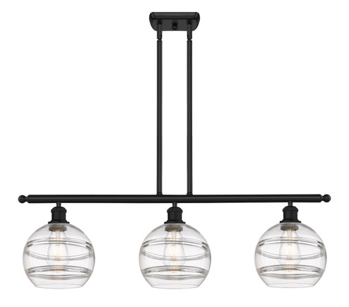 Ballston Three Light Island Pendant in Matte Black (405|516-3I-BK-G556-8CL)