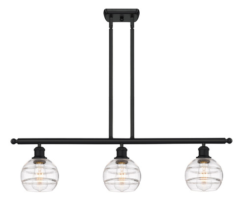 Ballston Three Light Island Pendant in Matte Black (405|516-3I-BK-G556-6CL)