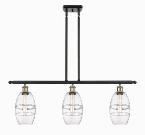 Ballston Three Light Island Pendant in Black Antique Brass (405|516-3I-BAB-G557-6CL)