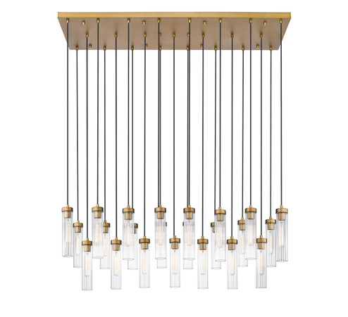 Beau 23 Light Linear Chandelier in Rubbed Brass (224|740P-23L-RB)