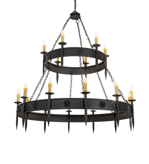 Calandra 18 Light Chandelier in Wrought Iron (57|254917)