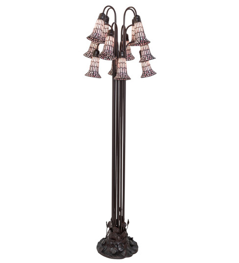 Stained Glass Pond Lily 12 Light Floor Lamp in Mahogany Bronze (57|251702)