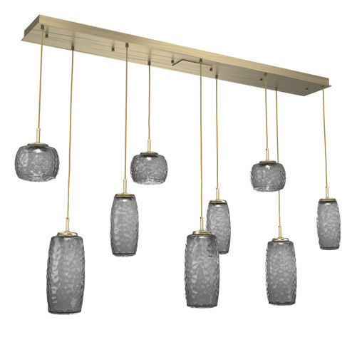 Vessel LED Linear Pendant in Heritage Brass (404|PLB0091-09-HB-S-C01-L1)