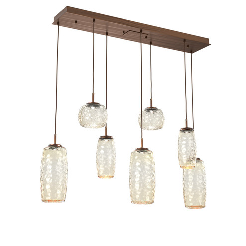 Vessel LED Linear Pendant in Oil Rubbed Bronze (404|PLB0091-07-RB-A-C01-L3)