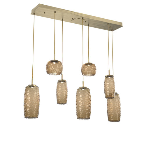 Vessel LED Linear Pendant in Heritage Brass (404|PLB0091-07-HB-B-C01-L1)