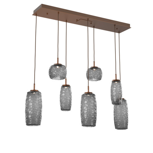 Vessel LED Linear Pendant in Burnished Bronze (404|PLB0091-07-BB-S-C01-L3)