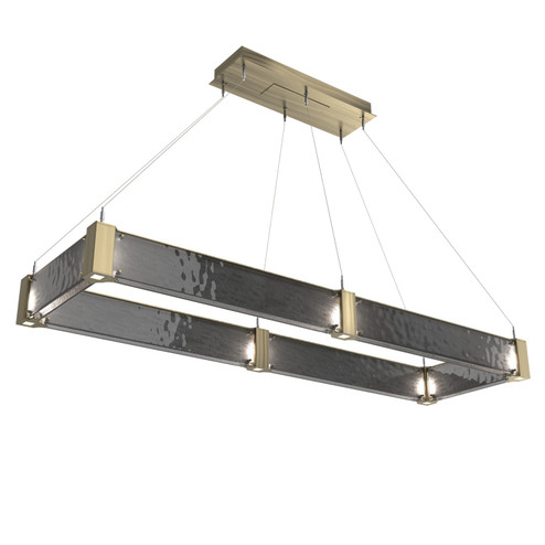 Parallel LED Chandelier in Heritage Brass (404|PLB0042-R2-HB-SG-CA1-L3)