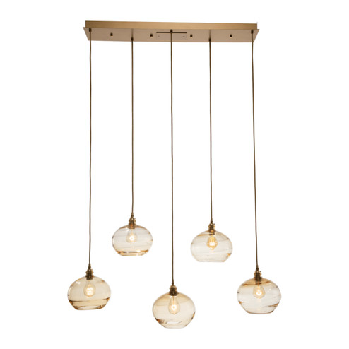 Coppa Five Light Pendant in Gilded Brass (404|PLB0036-05-GB-OS-C01-E2)