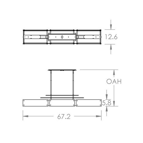 Urban Loft LED Linear Suspension in Heritage Brass (404|PLB0026-0F-HB-IW-001-L3)