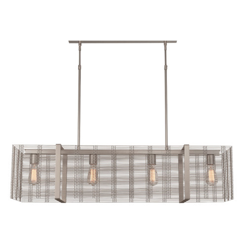 Downtown Mesh Four Light Linear Suspension in Beige Silver (404|PLB0020-60-BS-0-001-E2)