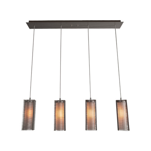 Downtown Mesh Four Light Linear Pendant in Beige Silver (404|PLB0020-04-BS-F-C01-E2)