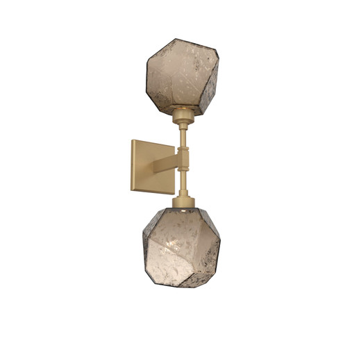 Gem LED Wall Sconce in Gilded Brass (404|IDB0039-02-GB-B-L3)