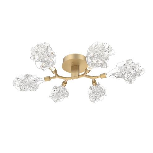 Blossom LED Flush Mount in Gilded Brass (404|CLB0059-01-GB-BC-L3)